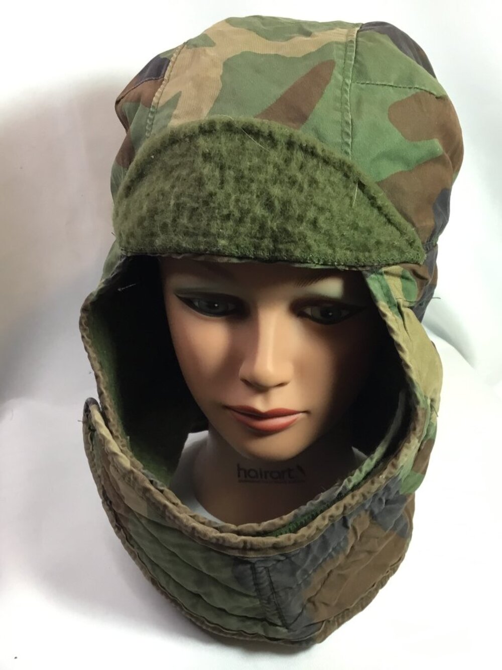 Army Cap Cold Weather Insulated Helmet Liner Woodland Camo Sz 7 3/4